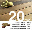 TERRASSEENBOIS - Kit complet terrasse bois exotique IPE pour 20 m², Lames 1,25 m, lambourdes 1,55 m, plots réglables et visserie Inox. - vignette
