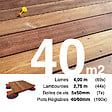 TERRASSEENBOIS - Kit complet terrasse bois exotique CUMARU pour 40 m², Lames 4 m, lambourdes 3,95 m, plots réglables et visserie Inox. - vignette