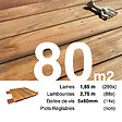 TERRASSEENBOIS - Kit terrasse bois exotique JATOBA pour 80 m², Lames 1,85 m, lambourdes 1,85 m et visserie Inox. - vignette