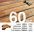 TERRASSEENBOIS - Kit complet terrasse bois exotique JATOBA pour 60 m², Lames 3,65 m, lambourdes 3,65 m, plots réglables et visserie Inox. - vignette