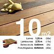TERRASSEENBOIS - Kit complet terrasse bois exotique IPE pour 10 m², Lames 1,25 m, lambourdes 1,55 m, plots réglables et visserie Inox. - vignette