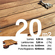 TERRASSEENBOIS - Kit complet terrasse bois exotique JATOBA pour 20 m², Lames 4,9 m, lambourdes 4,25 m, plots réglables et visserie Inox. - vignette
