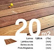 TERRASSEENBOIS - Planches de terrasse bois exotique CUMARU pour 20 m², Longueur 1,85 m. - vignette