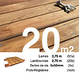 TERRASSEENBOIS - Kit terrasse bois exotique JATOBA pour 20 m², Lames 2,75 m, lambourdes 2,75 m et visserie Inox. - vignette
