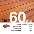 TERRASSEENBOIS - Planches de terrasse bois exotique PADOUK pour 60 m², Longueur 1,55 m. - vignette