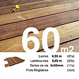TERRASSEENBOIS - Kit terrasse bois exotique CUMARU pour 60 m², Lames 4,55 m, lambourdes 4,25 m et visserie Inox. - vignette