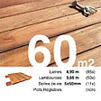 TERRASSEENBOIS - Kit terrasse bois exotique JATOBA pour 60 m², Lames 4,9 m, lambourdes 4,25 m et visserie Inox. - vignette