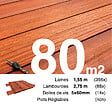 TERRASSEENBOIS - Kit terrasse bois exotique PADOUK pour 80 m², Lames 1,55 m, lambourdes 1,55 m et visserie Inox. - vignette