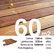 TERRASSEENBOIS - Kit terrasse bois exotique CUMARU pour 60 m², Lames 1,85 m, lambourdes 1,85 m et visserie Inox. - vignette