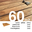 TERRASSEENBOIS - Planches de terrasse bois exotique JATOBA pour 60 m², Longueur 2,75 m. - vignette