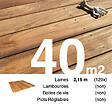 TERRASSEENBOIS - Planches de terrasse bois exotique JATOBA pour 40 m², Longueur 2,15 m. - vignette