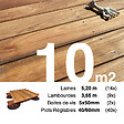 TERRASSEENBOIS - Kit complet terrasse bois exotique JATOBA pour 10 m², Lames 5,2 m, lambourdes 4,25 m, plots réglables et visserie Inox. - vignette