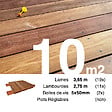 TERRASSEENBOIS - Kit terrasse bois exotique CUMARU pour 10 m², Lames 3,65 m, lambourdes 3,65 m et visserie Inox. - vignette