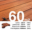 TERRASSEENBOIS - Kit complet terrasse bois exotique PADOUK pour 60 m², Lames 2,45 m, lambourdes 2,15 m, plots réglables et visserie Inox. - vignette