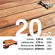 TERRASSEENBOIS - Kit complet terrasse bois exotique JATOBA pour 20 m², Lames 2,45 m, lambourdes 2,15 m, plots réglables et visserie Inox. - vignette