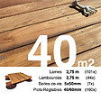 TERRASSEENBOIS - Kit complet terrasse bois exotique JATOBA pour 40 m², Lames 2,75 m, lambourdes 2,75 m, plots réglables et visserie Inox. - vignette