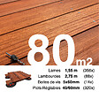TERRASSEENBOIS - Kit complet terrasse bois exotique PADOUK pour 80 m², Lames 1,55 m, lambourdes 1,55 m, plots réglables et visserie Inox. - vignette