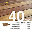 TERRASSEENBOIS - Planches de terrasse bois exotique CUMARU pour 40 m², Longueur 2,15 m. - vignette