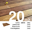 TERRASSEENBOIS - Planches de terrasse bois exotique CUMARU pour 20 m², Longueur 3,35 m. - vignette