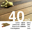 TERRASSEENBOIS - Kit terrasse bois exotique IPE pour 40 m², Lames 1,25 m, lambourdes 1,55 m et visserie Inox. - vignette