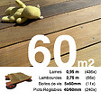 TERRASSEENBOIS - Kit complet terrasse bois exotique IPE pour 60 m², Lames 0,95 m, lambourdes 1,55 m, plots réglables et visserie Inox. - vignette
