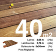 TERRASSEENBOIS - Kit terrasse bois exotique CUMARU pour 40 m², Lames 3,65 m, lambourdes 3,65 m et visserie Inox. - vignette