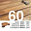 TERRASSEENBOIS - Kit complet terrasse bois exotique JATOBA pour 60 m², Lames 2,45 m, lambourdes 2,15 m, plots réglables et visserie Inox. - vignette