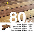 TERRASSEENBOIS - Kit complet terrasse bois exotique CUMARU pour 80 m², Lames 3,65 m, lambourdes 3,65 m, plots réglables et visserie Inox. - vignette
