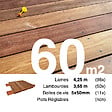 TERRASSEENBOIS - Kit terrasse bois exotique CUMARU pour 60 m², Lames 4,25 m, lambourdes 4,25 m et visserie Inox. - vignette