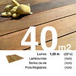 TERRASSEENBOIS - Planches de terrasse bois exotique IPE pour 40 m², Longueur 1,25 m. - vignette