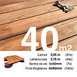 TERRASSEENBOIS - Kit complet terrasse bois exotique JATOBA pour 40 m², Lames 3,05 m, lambourdes 3,05 m, plots réglables et visserie Inox. - vignette
