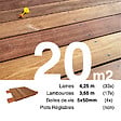 TERRASSEENBOIS - Kit terrasse bois exotique CUMARU pour 20 m², Lames 4,25 m, lambourdes 4,25 m et visserie Inox. - vignette