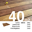 TERRASSEENBOIS - Planches de terrasse bois exotique CUMARU pour 40 m², Longueur 4 m. - vignette
