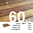 TERRASSEENBOIS - Planches de terrasse bois exotique CUMARU pour 60 m², Longueur 4,9 m. - vignette