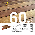 TERRASSEENBOIS - Kit terrasse bois exotique CUMARU pour 60 m², Lames 4,9 m, lambourdes 4,25 m et visserie Inox. - vignette