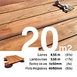 TERRASSEENBOIS - Kit complet terrasse bois exotique JATOBA pour 20 m², Lames 4,55 m, lambourdes 4,25 m, plots réglables et visserie Inox. - vignette