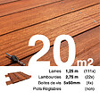 TERRASSEENBOIS - Kit terrasse bois exotique PADOUK pour 20 m², Lames 1,25 m, lambourdes 1,55 m et visserie Inox. - vignette
