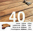 TERRASSEENBOIS - Kit complet terrasse bois exotique JATOBA pour 40 m², Lames 2,15 m, lambourdes 2,15 m, plots réglables et visserie Inox. - vignette