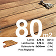 TERRASSEENBOIS - Kit terrasse bois exotique JATOBA pour 80 m², Lames 2,75 m, lambourdes 2,75 m et visserie Inox. - vignette