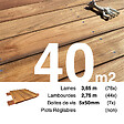 TERRASSEENBOIS - Kit terrasse bois exotique JATOBA pour 40 m², Lames 3,65 m, lambourdes 3,65 m et visserie Inox. - vignette