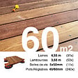 TERRASSEENBOIS - Kit complet terrasse bois exotique CUMARU pour 60 m², Lames 4,55 m, lambourdes 4,25 m, plots réglables et visserie Inox. - vignette
