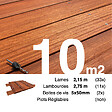 TERRASSEENBOIS - Kit terrasse bois exotique PADOUK pour 10 m², Lames 2,15 m, lambourdes 2,15 m et visserie Inox. - vignette