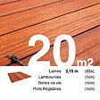 TERRASSEENBOIS - Planches de terrasse bois exotique PADOUK pour 20 m², Longueur 2,15 m. - vignette