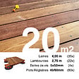 TERRASSEENBOIS - Kit complet terrasse bois exotique CUMARU pour 20 m², Lames 4 m, lambourdes 3,95 m, plots réglables et visserie Inox. - vignette