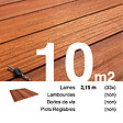 TERRASSEENBOIS - Planches de terrasse bois exotique PADOUK pour 10 m², Longueur 2,15 m. - vignette
