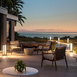 LUMISKY - Borne solaire LED blanc chaud RADIA MAXI MOON H50cm - vignette