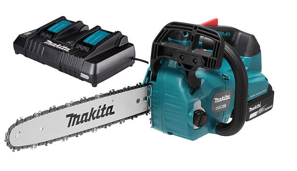 MAKITA - Tronçonneuse LXT® 36V (2x18V) -  - avec 2 batteries 18V 5.0Ah - chargeur double - DUC356T001 - large