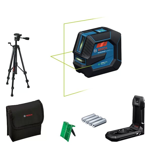 BOSCH - Laser lignes GLL 20-22 G -  - avec 4 piles 1,5V - trépied BT 150 - sacoche de transport - 0601065601 - large