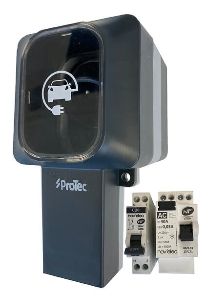PROTEC - Prise renforcée EASYCHARGE - IP55 - 3,6 kW - 16 A - large