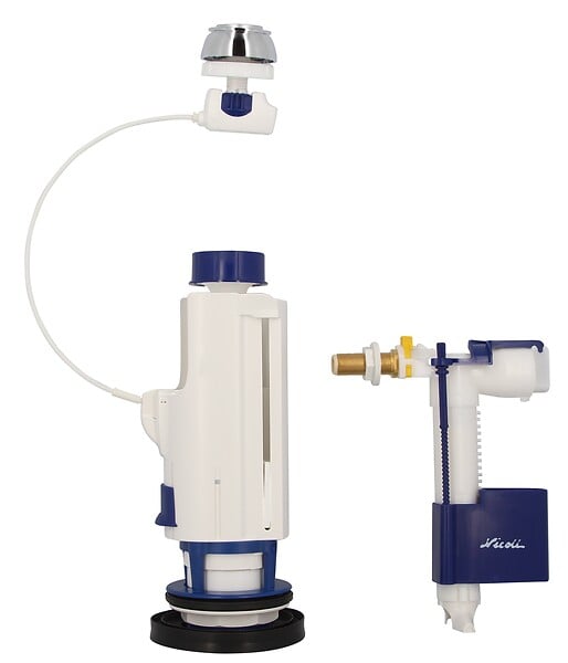 NICOLL - Mécanisme double volume avec robinet flotteur, système a cable - large